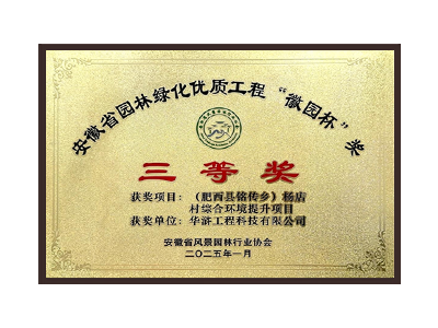 枣庄荣获2025“徽园杯”奖三等奖